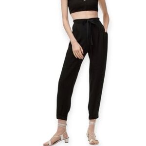 Aritzia Wilfred Marais Lightweight Trouser Pants Rolled Ankle Black Medium